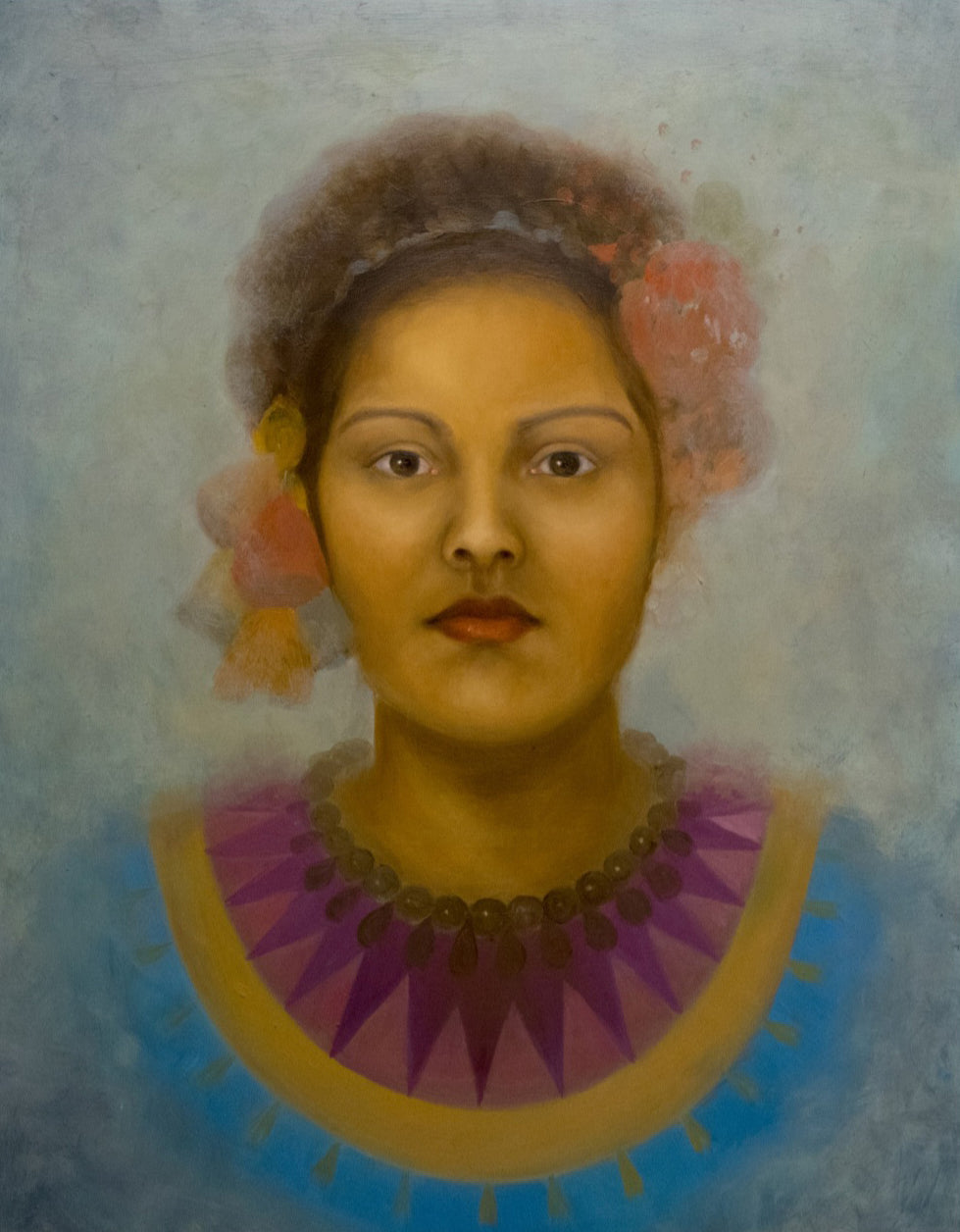 Pachamama, Oil on Panel Portrait Art, 18” x 14”