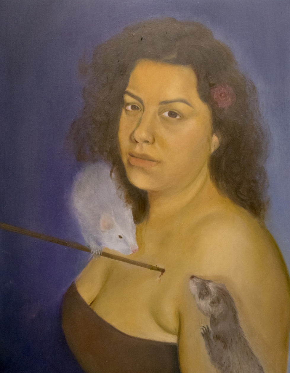 Mamu Quilla, Oil on Panel Portrait Art, 18” x 14”